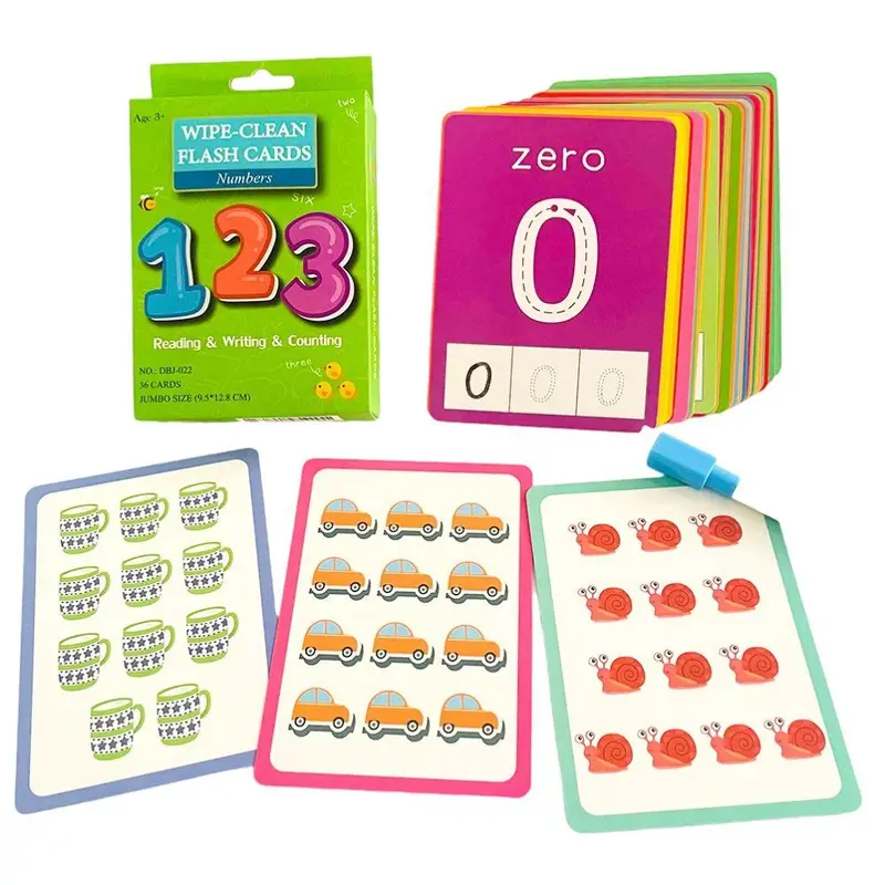 Alphabet/number/math Learning Card, 36pcs/set Learning Card with Erasable Pen, Learning Card for Preschoolers & Kindergarten Learning Activities,  Teenage Girl Gifts 4