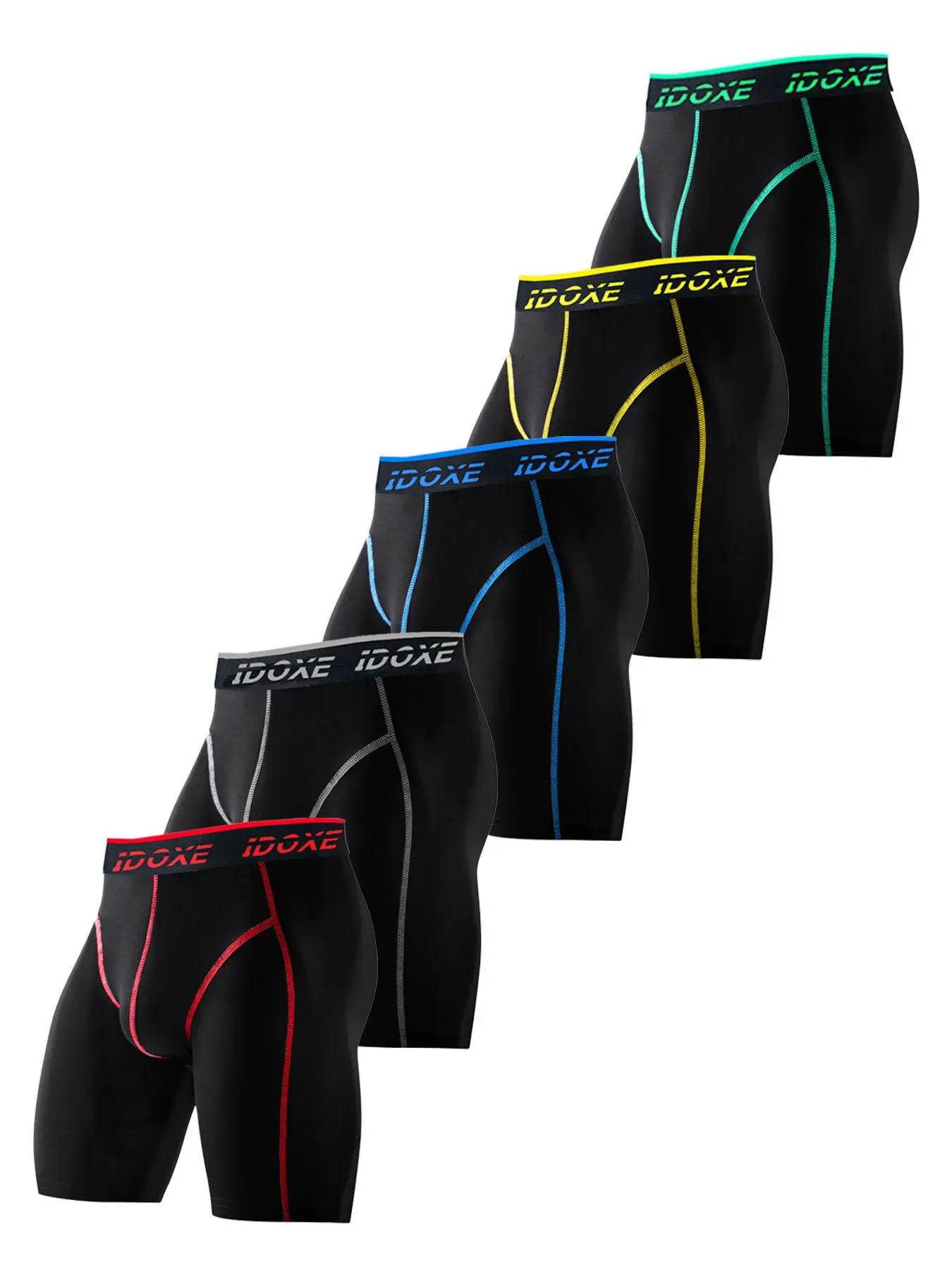 Men's Letter Tape Contrast Binding Boxer Brief, Breathable Comfortable Underwear for Daily Wear, Sexy Underwear for Men, Clothing