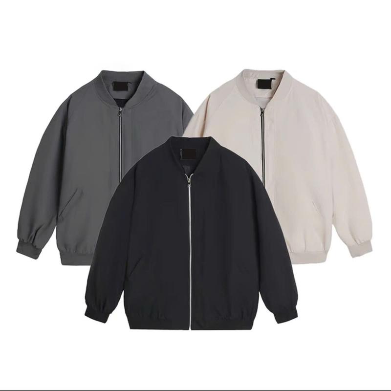 Áo Khoác Bomber Nam Nữ Unisex Dù 2 Lớp Dày Dặn Chống Nắng Chống Nước Cản Gió Chống Tia UV Mùa Thu Đông Đen Xám Be - Menwear Jacket Navy
