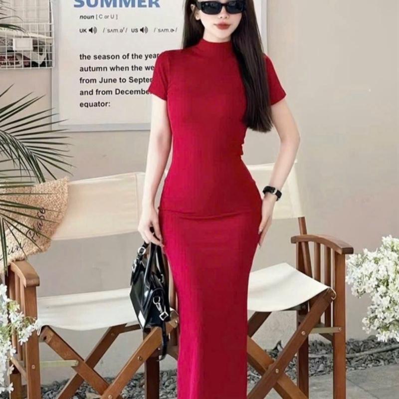 Váy/Đầm BoDy Liền Thân Chất Len Tăm Dày Dặn Phom Ôm Hack Dáng Che Bụng Siêu Tốt 0