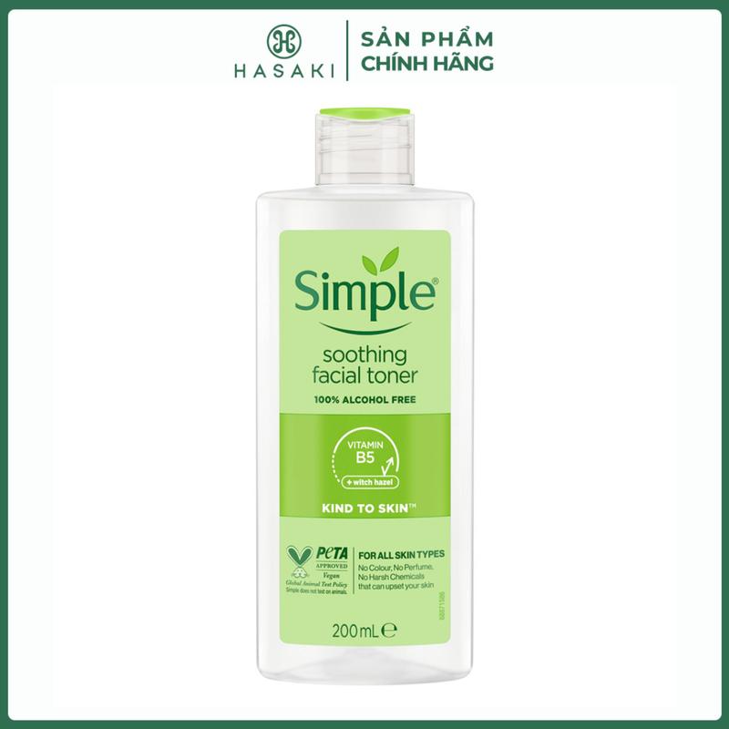 Nước Cân Bằng Simple Làm Dịu Da & Cấp Ẩm 200ml | HASAKI BEAUTY Toner Làm Đẹp Da