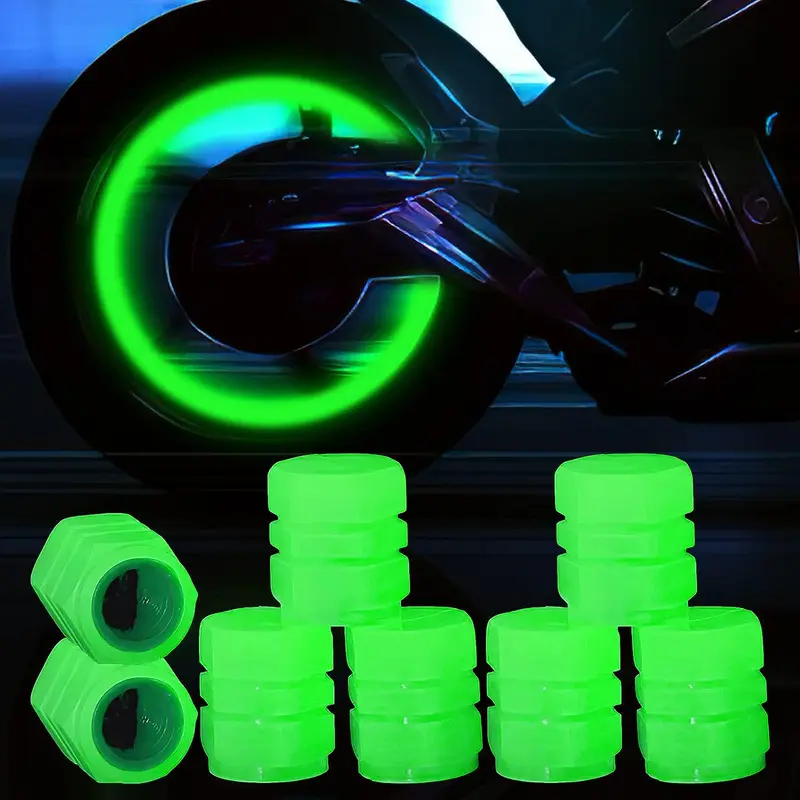 Tutup Pentil Ban Mobil Motor Neon Luminous Valve Cap Glowing 4 pcs 1