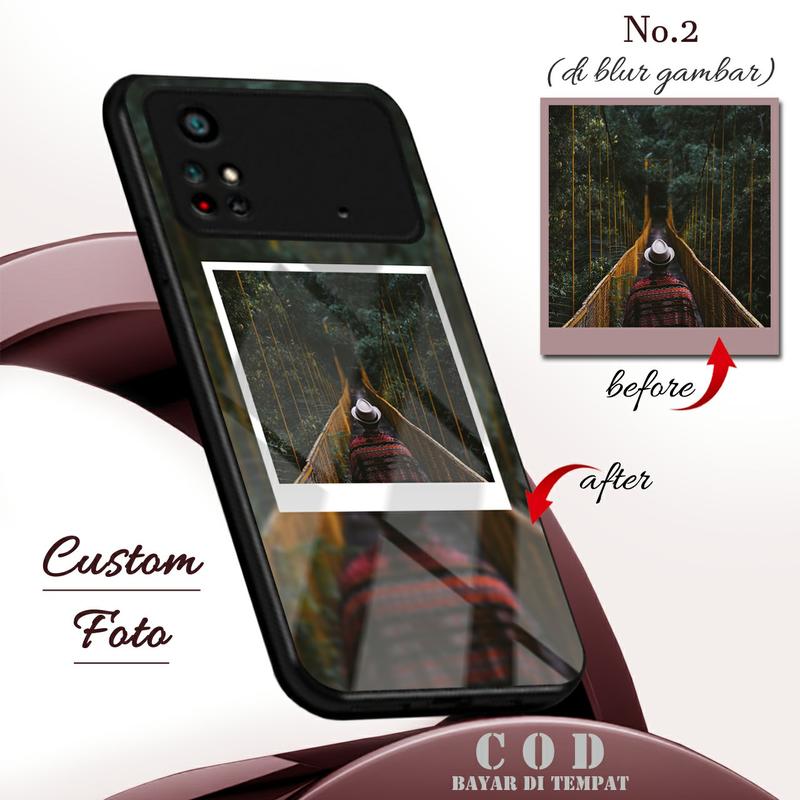 (C1)Custom Softcase Glass Kilau Request Gambar Motif Bebas Case All Tipe Hp glossy casing  handphone 3