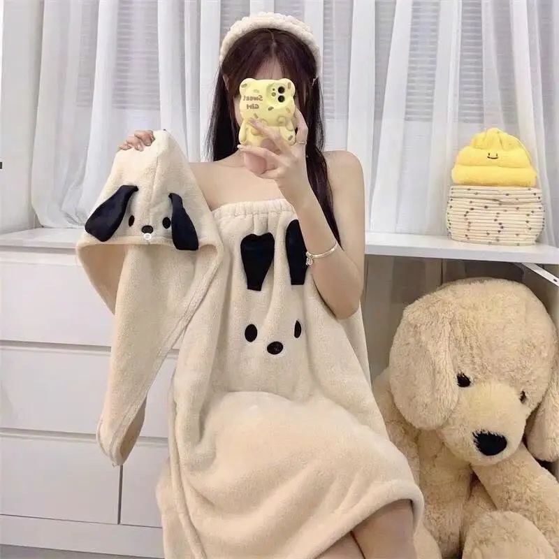 ￼Bộ Combo 3  món khăn dạng váy ( khăn quây-khăn trùm tóc-băng đô)  chất vải mềm mịn thấm hút mau khô 6