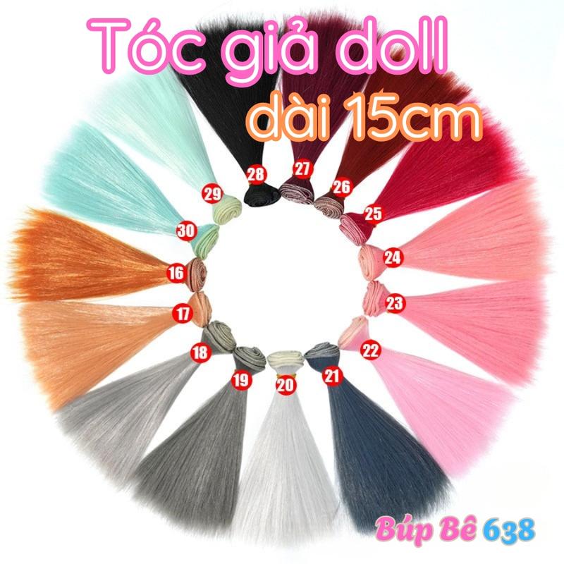 tóc giả dài 15cm ngang cuộn kéo ra 100cm tóc thẳng mượt,phụ kiện búp bê 5in,búp bê barbie Đồ Chơi Toy