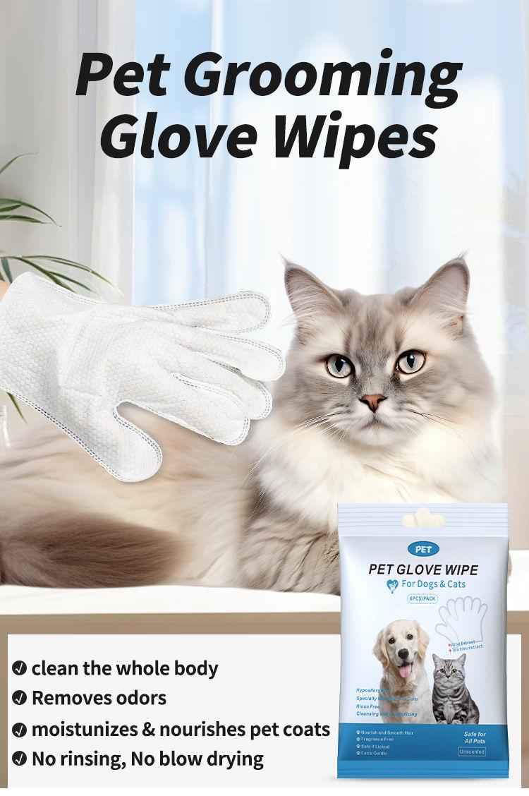 Product Introduction of Pet Grooming Glove Wipes,6gloves/pack  Extra Thick Pet Training Pads   Super Absorbent Puppy Pee Pads   Leak-Proof Disposable Dog Cat Urine Pad 10