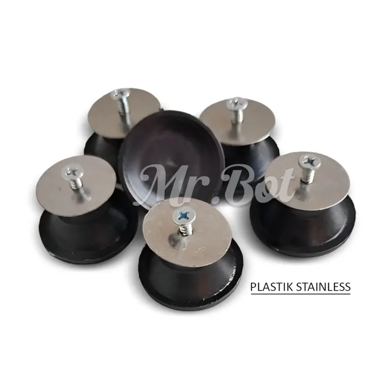 3pc Pegangan Tutup Knop Kenop Panci Hitam Bahan Stainless Steel Plastik Peralatan 1