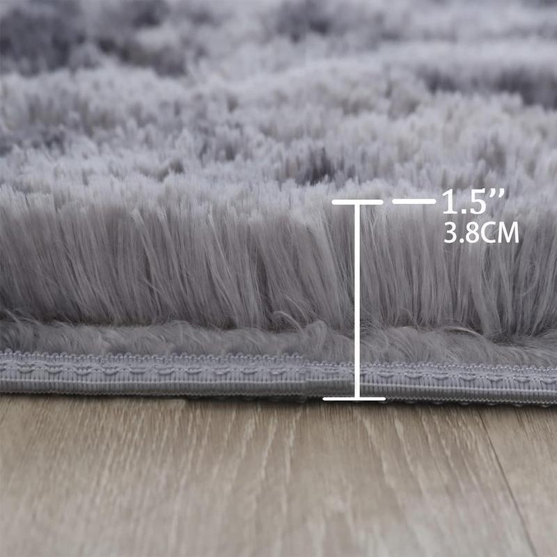 Solid Color Faux Fur Shag Rugs for Living Room, Non-slip Soft Floor Carpet, Modern Floor Mat for Living Room Bedroom Home Decor, Valentine's Day Gift 5