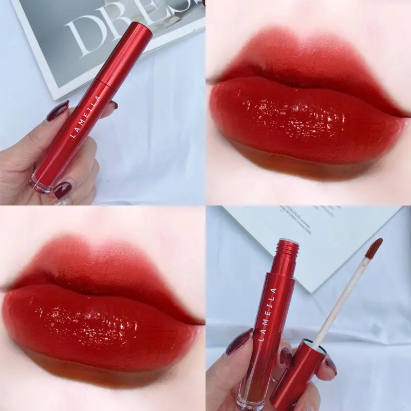 Son Dưỡng Môi Dạng Lỏng Lì LAMEILA, Lâu Trôi, Không Thấm Nước, Son Môi, Son Bóng Lì Có 6 Màu son  mlbb