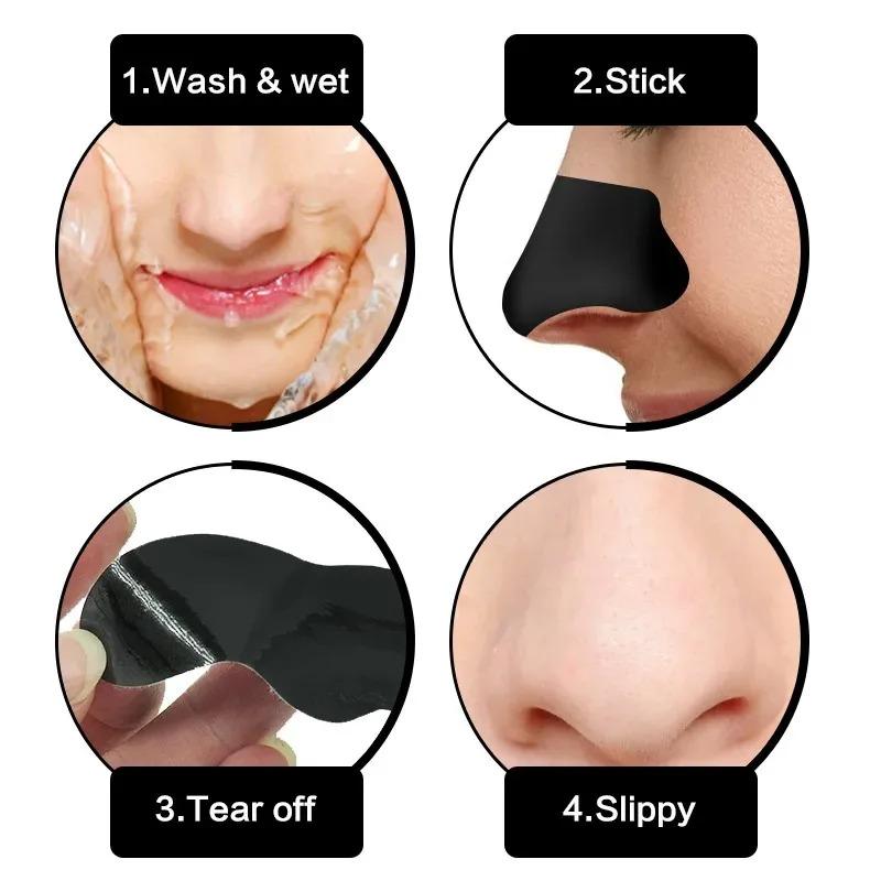 50/80 PCS Nose Blackhead Remover Mask Deep Cleansing Skin Care Shrink Pore Acne Treatment Mask Nose Black dots Pore Clean Strips 3