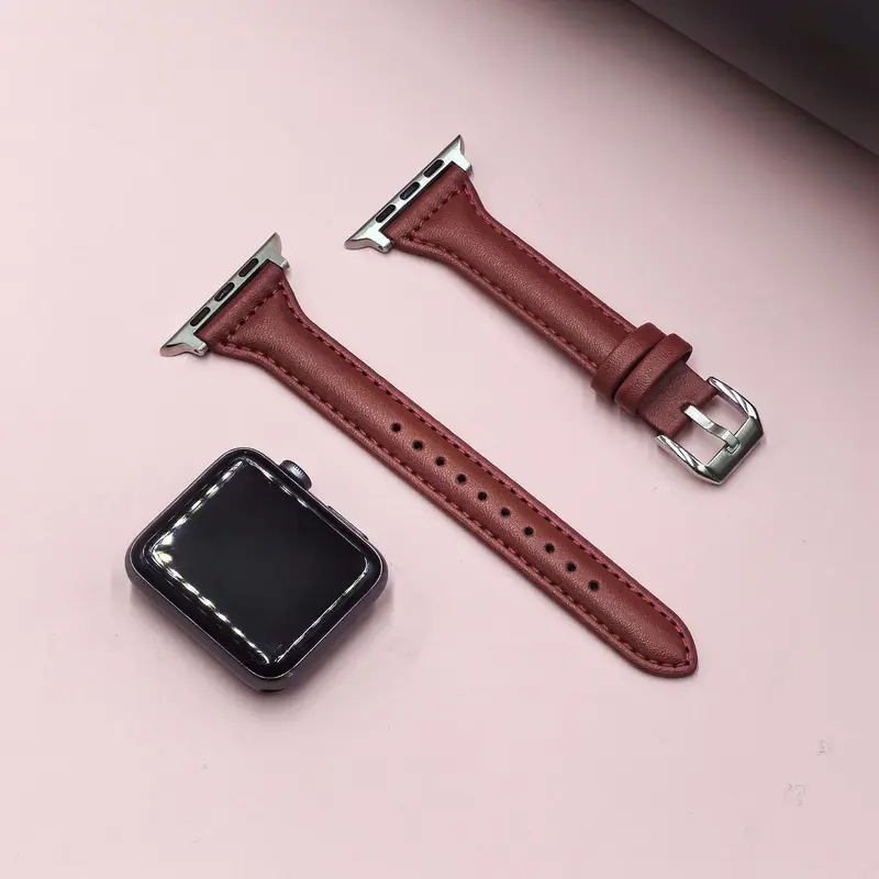 Dây đeo bằng da Microfiber cho Đồng Hồ thông minh Apple, Tương thích với S9 / 5 / 4 / 6 / Se /7/8, 49mm / 44 / 42 / 45mm, IWatch Ultra / 2 38mm / 40 /41, Dây đeo đồng Đồng Hồ thời trang mỏng cho phụ nữ,dây đồng hồ thông minh,dây apple ultra,strap Phụ Kiện 8