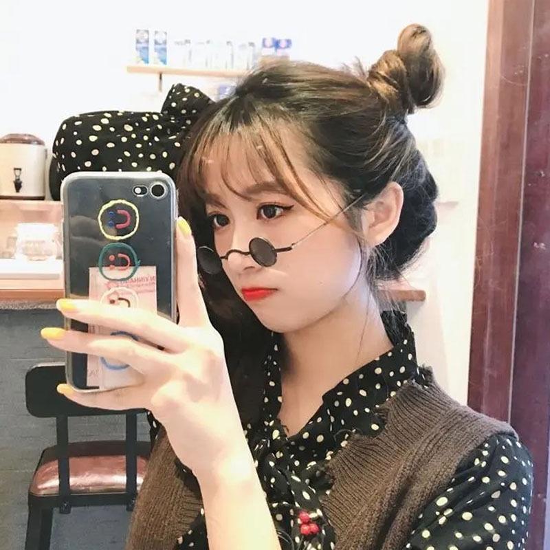 kính râm retro cho nam và nữ mini gọng tròn D43 1