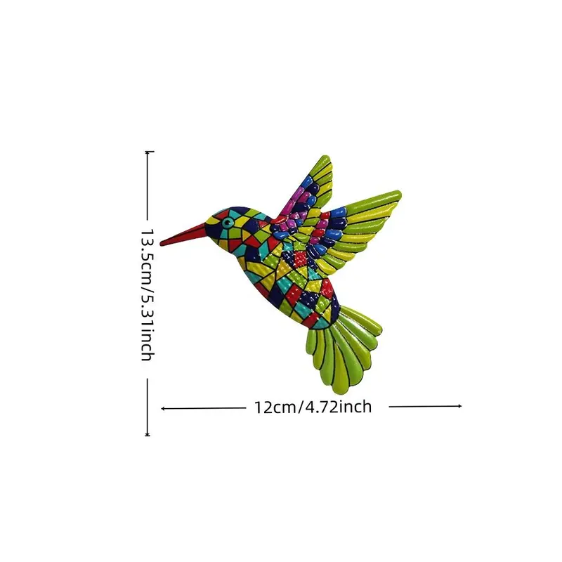 Hummingbird Design Garden Decoration, Metal Hanging Ornament, Outdoor Hanging Decor for Garden, Yard, Patio, Home Decor 1