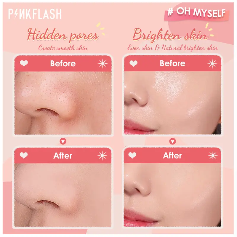 [Official] PINKFLASH 3pcs makeup set  4 IN 1 Multiple eyeshadoweyeshadow Matte lipstick Oil Controller Loose Powder 6