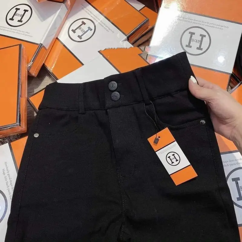 Quần Legging Cạp Cao Chữ H 2 Khuy Khóa  UMI Hàn Co Giãn Tốt Ôm gọn quần  legging 1