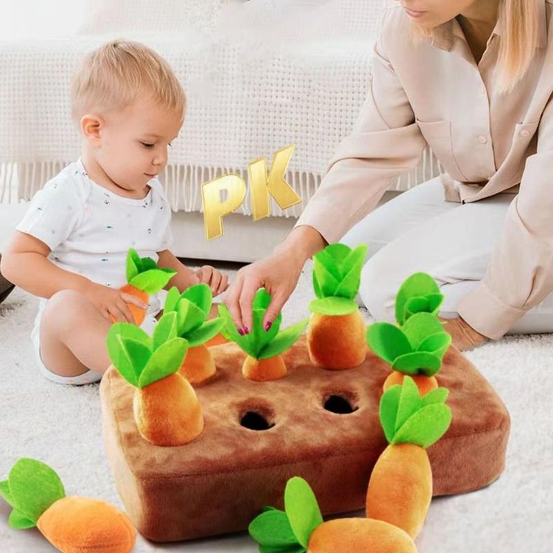 Vegetable Snuffle Mat Parent-child Interaction Toys Pulling Radish ...
