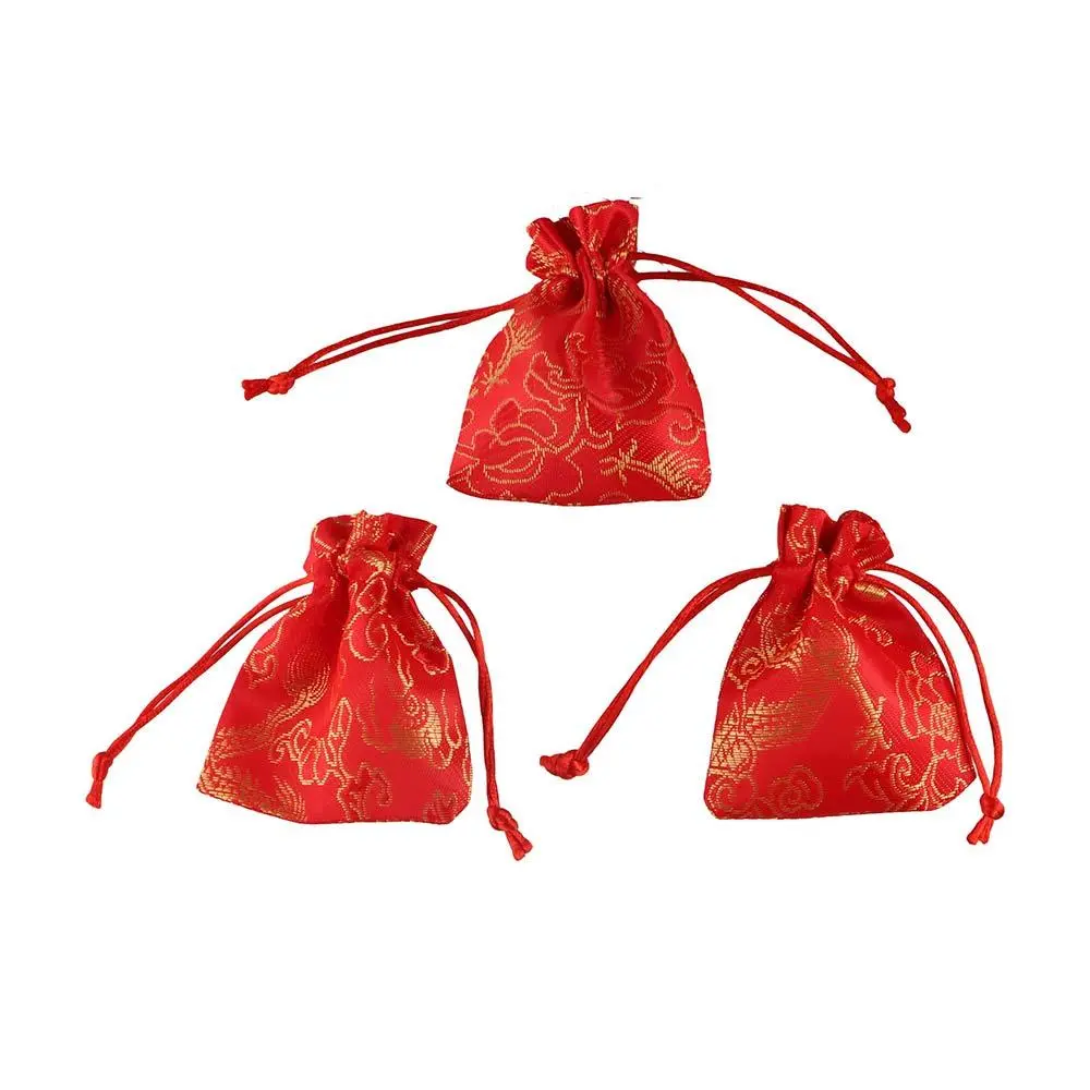 Túi Dây Rút, Thiết Kế Hoa Thêu Rồng Thanh Lịch, Phong Cách Trung Quốc, ví đựng tiền Xu Nhỏ Ví, Túi Bucket, Phong Cách Dân Tộc, Túi Xách Hoa Vải Bố, Thích Hợp Cho Lễ Hội