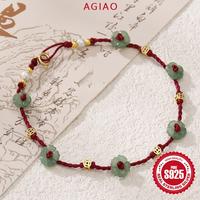 Gambar AGIAO Gelang Chalcedony Tali Merah Keberuntungan Dengan Gelang Kaki Floral Senada - Gelang 18cm dari A.GIAO.ID Kab. Gresik 4 Tokopedia