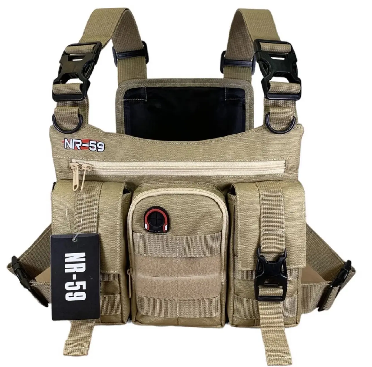 TAS DADA PRIA CREAM THREE POCKET NR-59 Tas Bahu Pinggang Pria