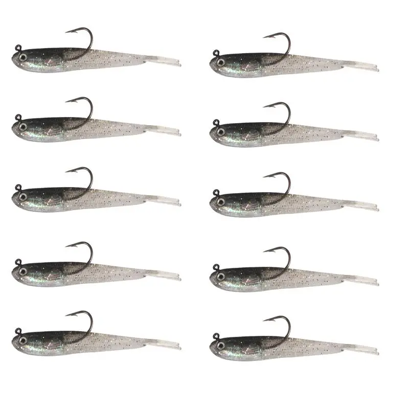 Artificial Fishing Lure (10pcs), Simulation Fishing Lure with Hook, Portable Soft Fishing Bait for Outdoor Fishing 4