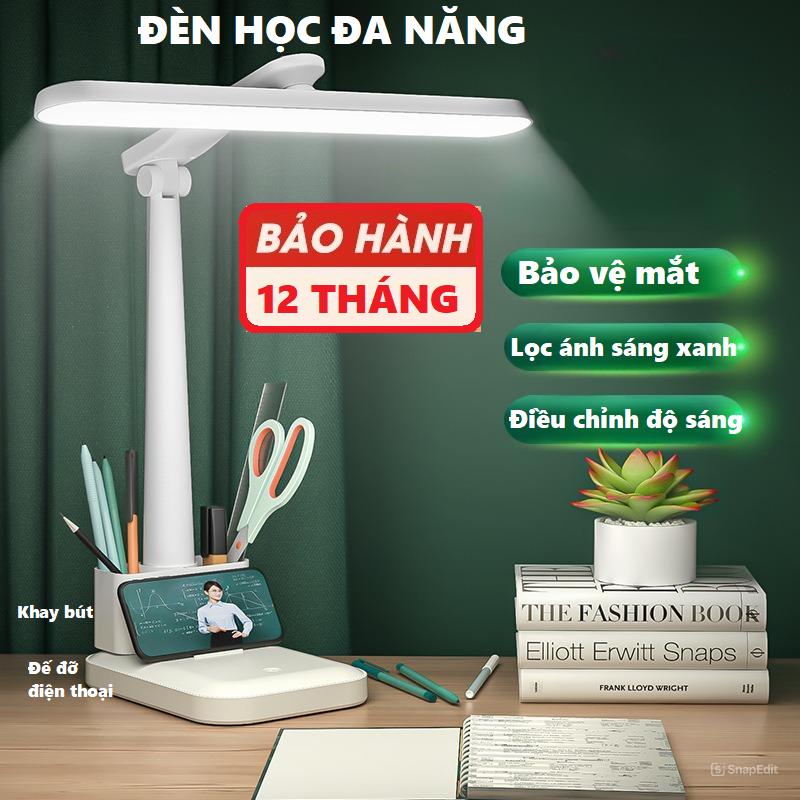 Đèn bàn học đọc sách bảo vệ mắt cảm ứng thông minh 3 chế độ ánh sáng có phân loại tích điện có thể gấp gọn cho bé