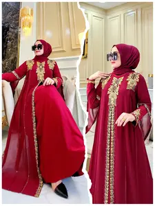 Abaya premium gamis abaya premium terbaru 82 Arab Bordir Ceruty Lembut