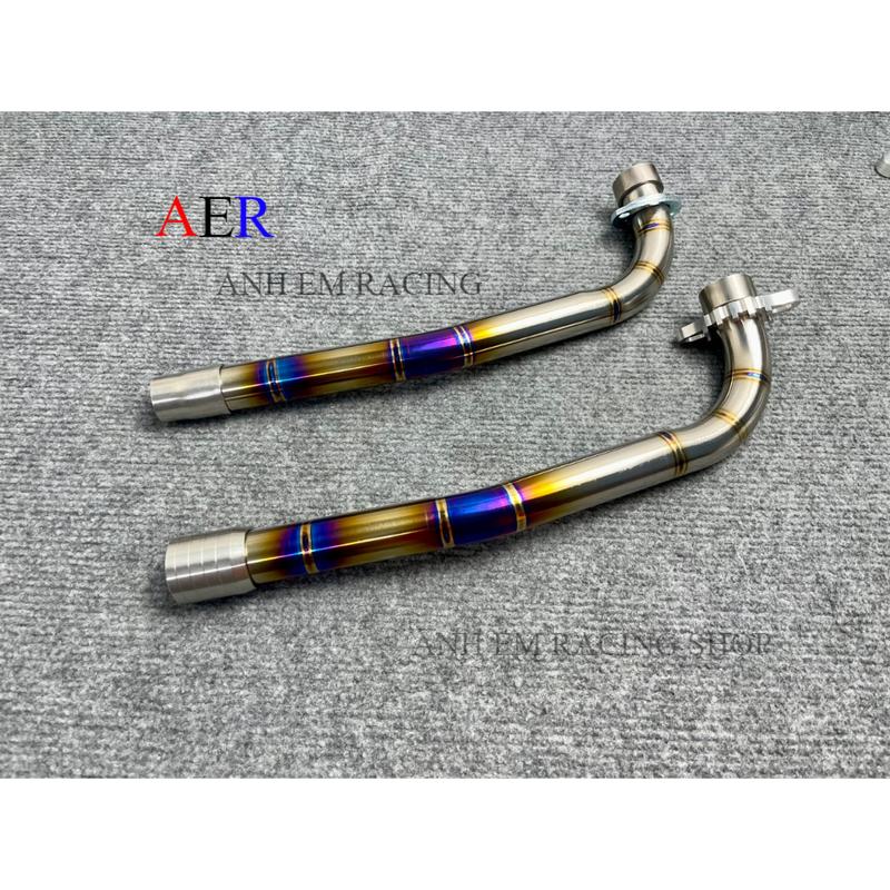 Cổ Pô Titan Gắn Wave Dream khâu nối Pát Nhôm CNC