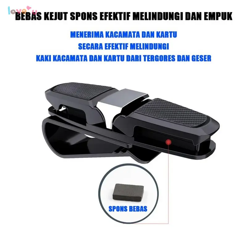 Klip Kacamata Mobil - Klip Kacamata Canggih, Perlengkapan Interior Mobil, Pelindung Matahari Mobil [Merek]. Melindungi kacamata dan memberikan kenyamanan saat mengemudi. 3