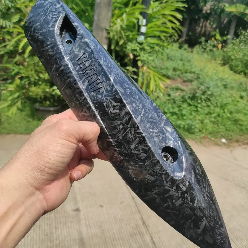Cover Knalpot Mio j. Pelindung knalpot Karbon Forged Yamaha Mio j, Fino, soul gt, mio GT Karbon Celup WTP Motorcycle 0
