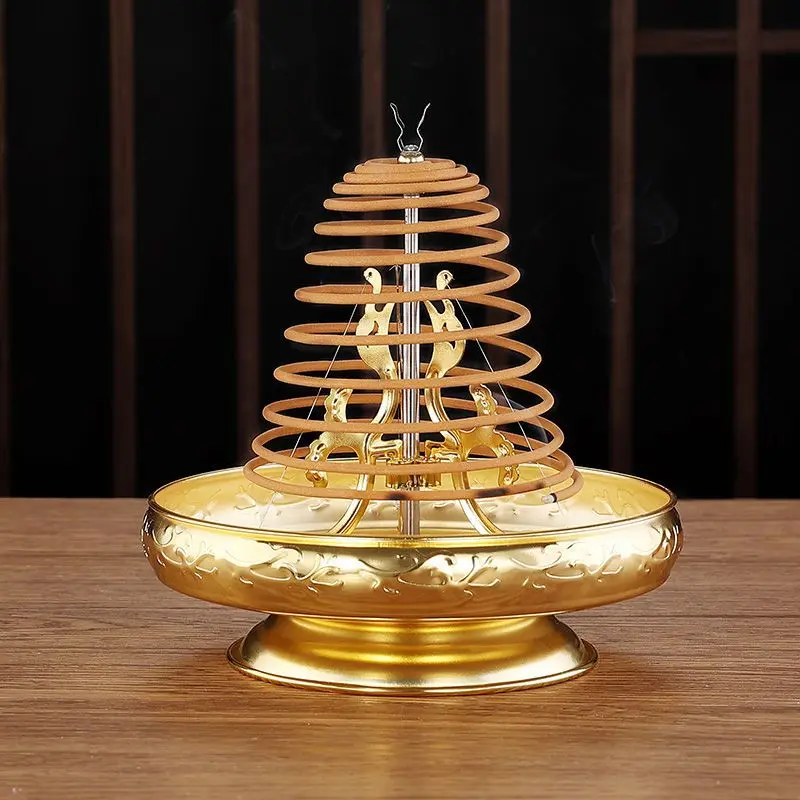Sandalwood Pan Incense Rack Incense Tray Household Offering Buddha Incense Burner Offering 12/24 Hours Pan Incense Tray Mosquito Coil Tray Bracket