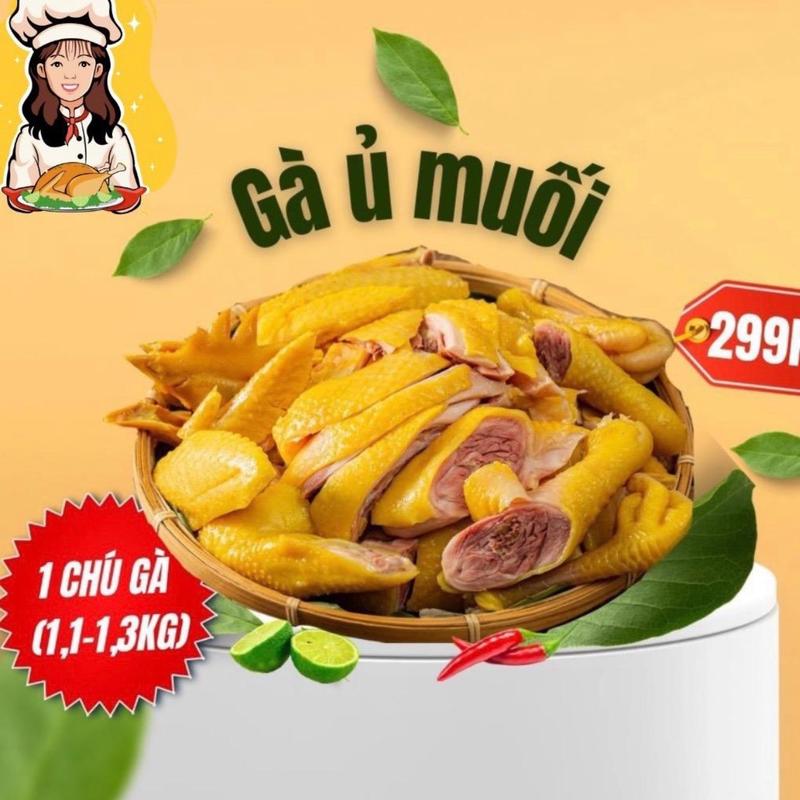 CHỈ GIAO MIỀN BẮC Gà ủ muối thảo mộc by Lam 1.1-1.2kg