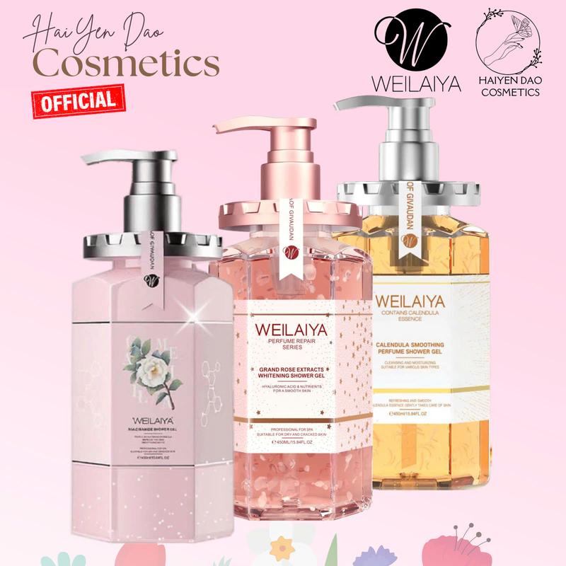 Sữa Tắm Weilaiya Cánh Hoa Hồng Damask + HOA TRÀ chính hãng. Sữa tắm thơm lâu phù hợp mọi loại da. Dưỡng Body Skincare