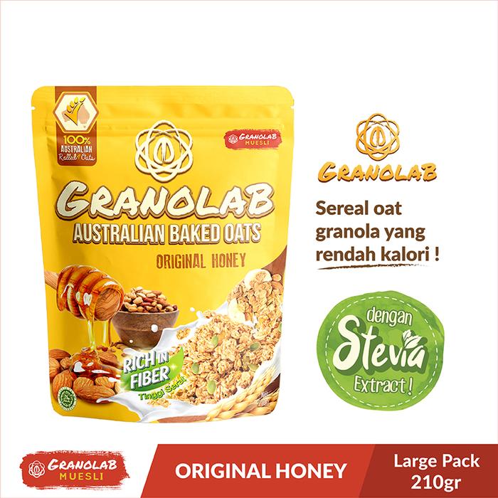 Gambar Sereal Oat Panggang 210gr Granolab Original Honey dari GRANOLAB MUESLI INDONESIA Kota Administrasi Jakarta Barat Tokopedia