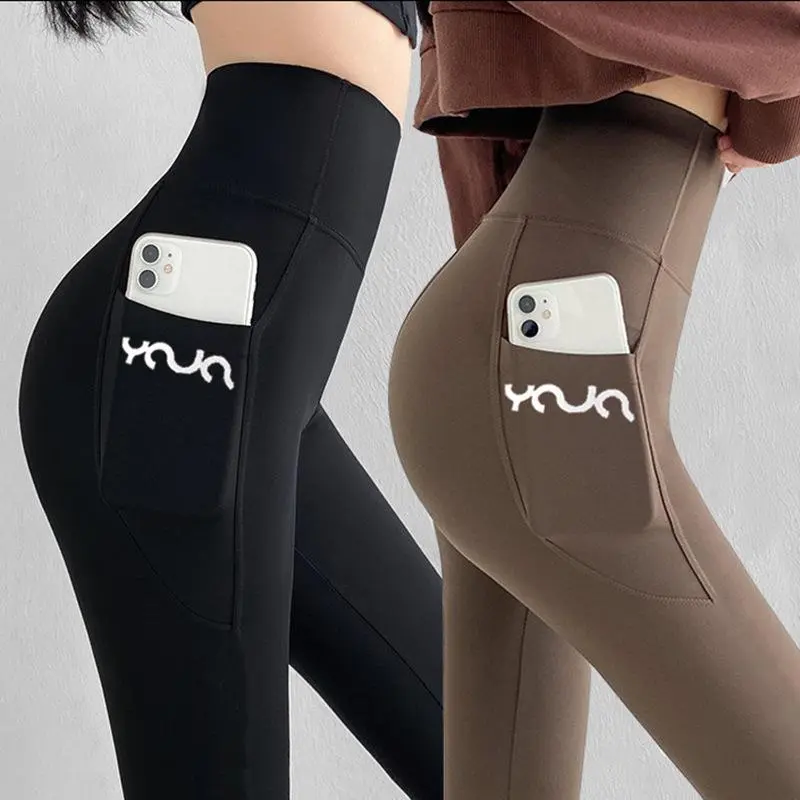 Women's Fitness Leggings Summer Thin Yoga Pants High Waist Elastic Gym Leggins with Pocket Sports Tights Push Up Woman  Trousers
