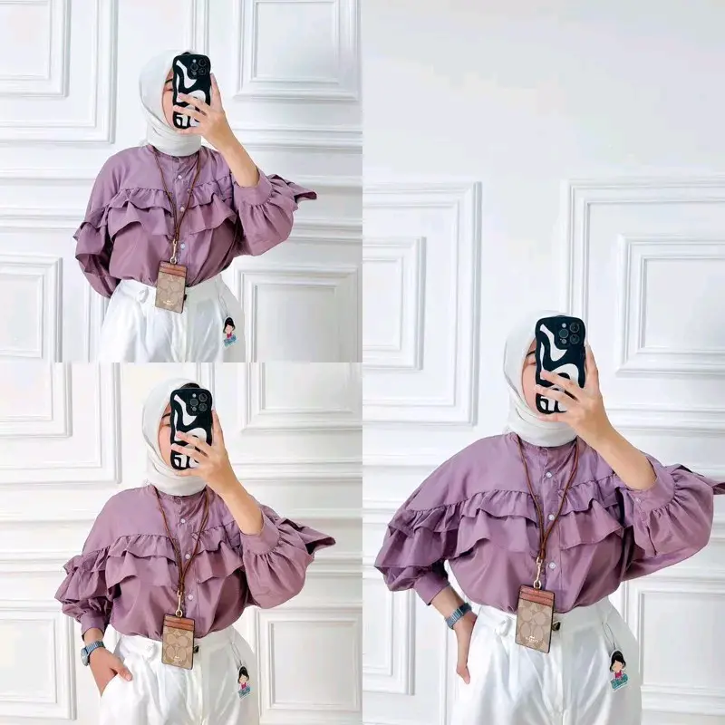 SJN GEYA OVERSIZE BLOUSE WANITA Polos