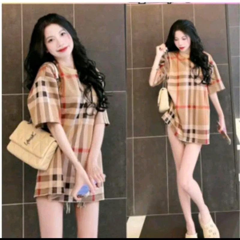 Áo phông nam nữ Cotton BBR dệt hoạ tiết kẻ sọc caro toàn thân Hot hit 2024 2