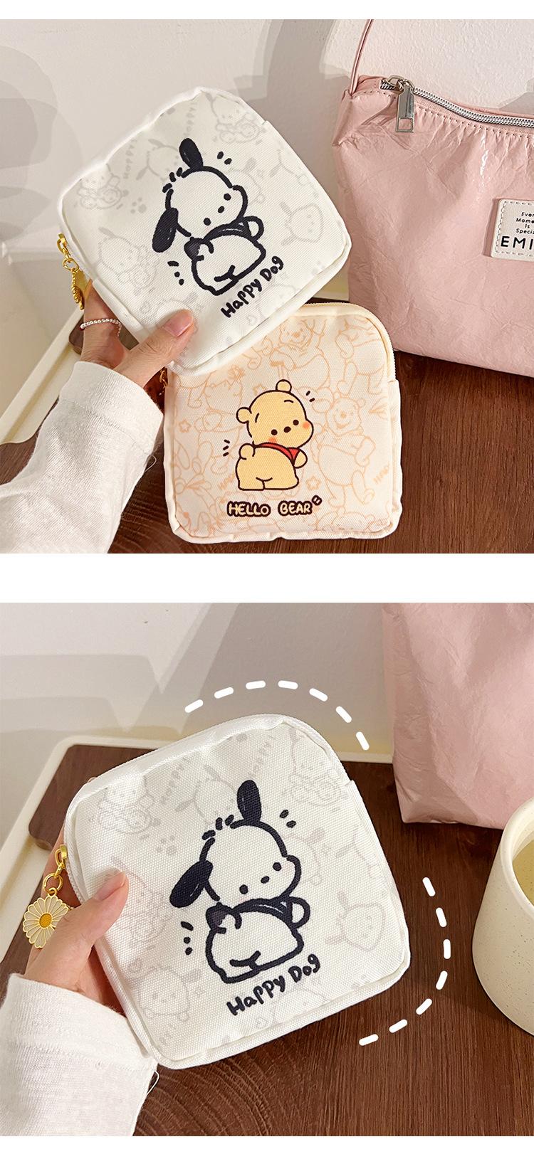 Product Introduction of Student portable sanitary napkin storage bag cute girl canvas menstrual bag 0