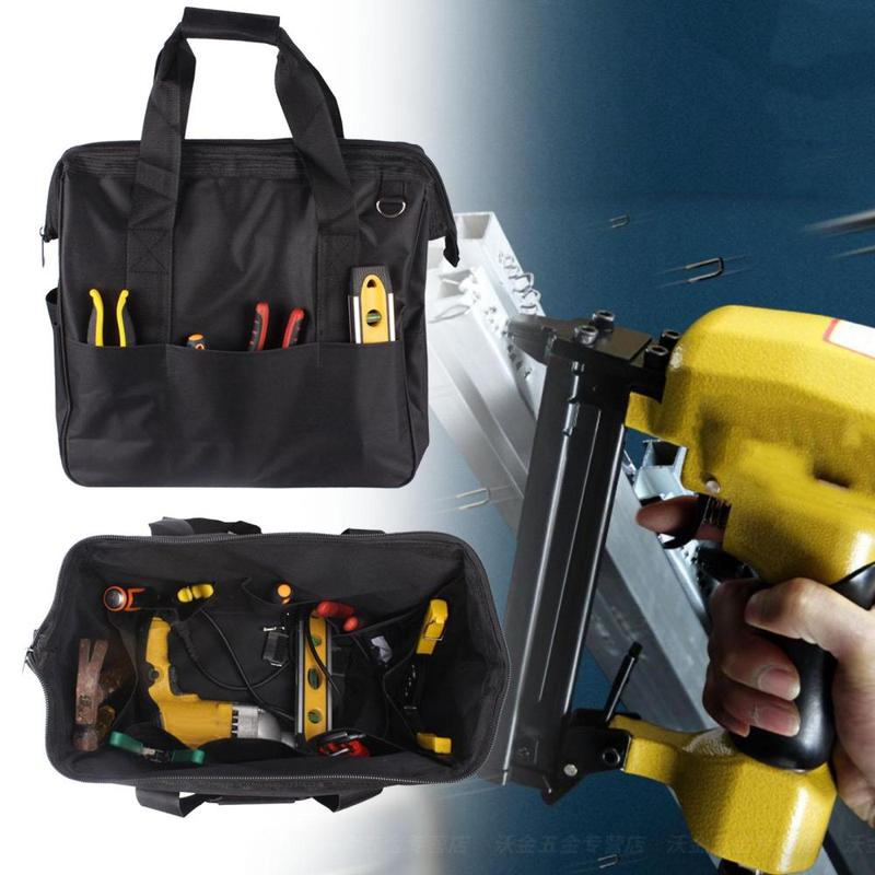 Tool Bag Tool Tote Zippered Tool Organizer Storage Bag Tool Pouch for Builders Electrician Plumbers Woodworker Small Tools 4