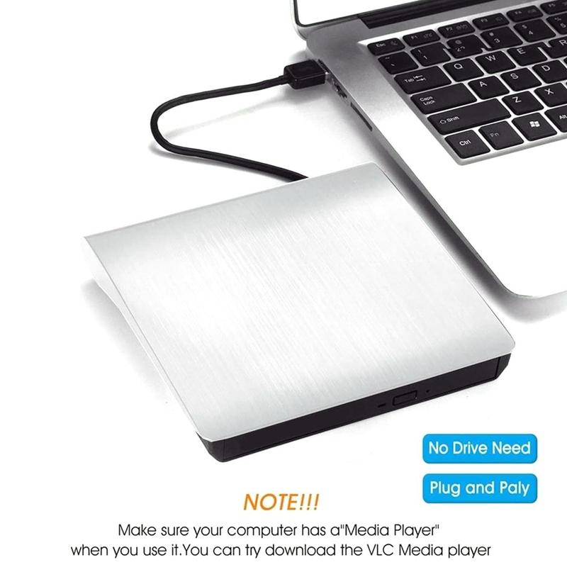 Product Introduction of USB 3.0 External CD DVD RW Drive, Portable CD DVD Burner, High Speed Data Transfer DVD/CD Drive for Macbook Pro Laptop Desktop Win 7/8.1/10 & Linux System 3