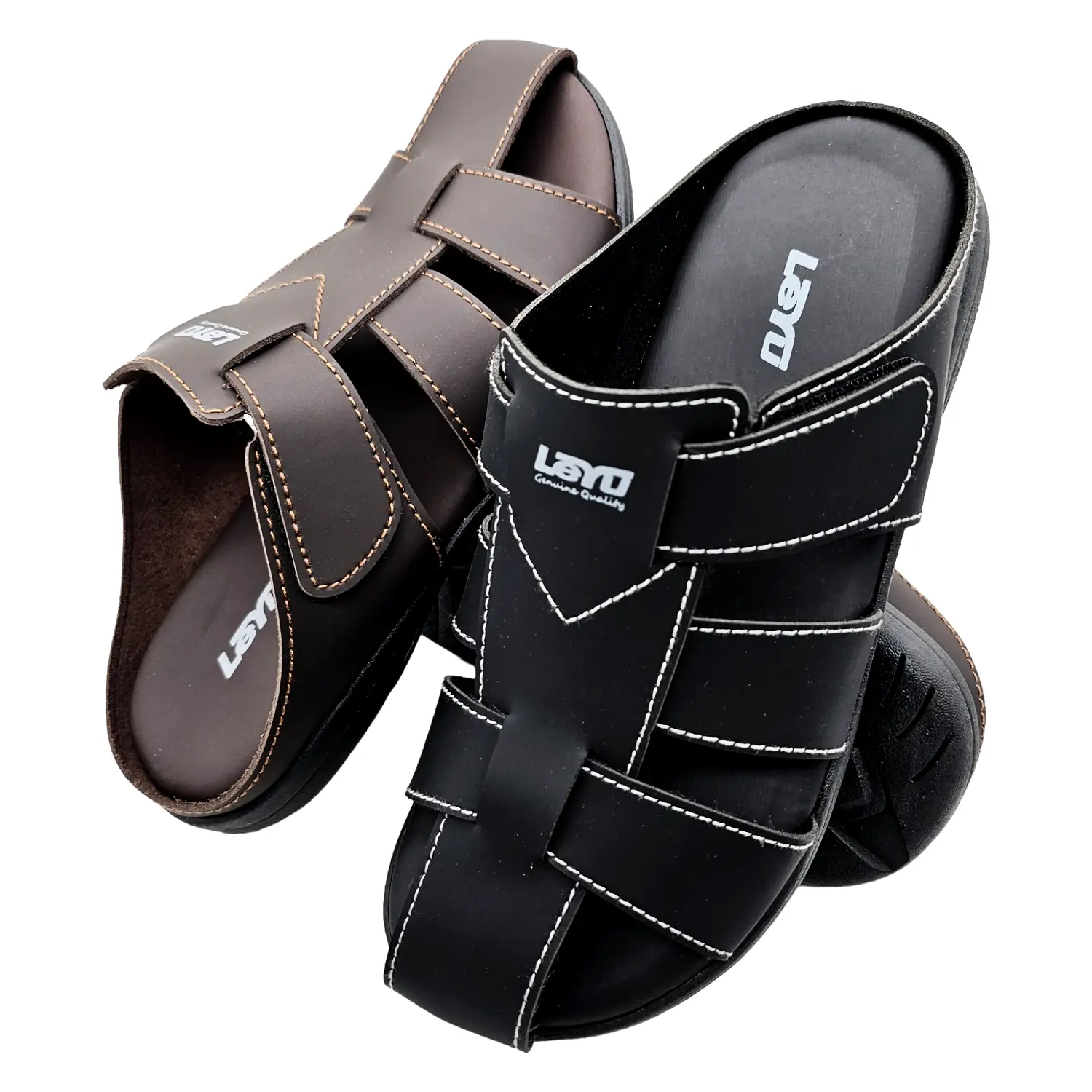 LEYU 70016 Men Sandals Casual Slip On Men Half Rounded Clog & Mules Shoe Selipar Lelaki Sandal Lelaki Comfy Sandals Summer Flip