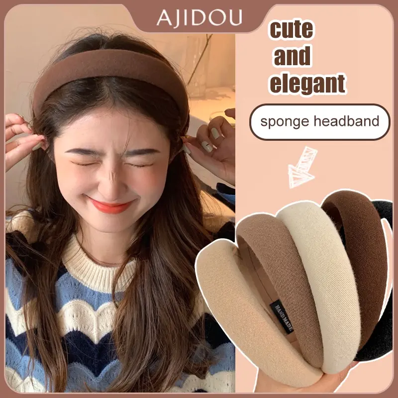 Korean style Hair Band sponge headband net red wide-brimmed Elegant Sponge Makeup hair band