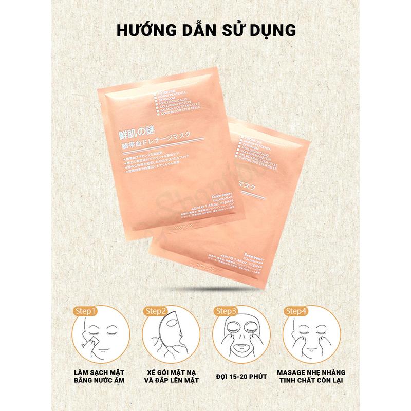 Mặt nạ nhau thai cừu Rwine Beauty dưỡng da, cung cấp độ ẩm, tái tạo collagen 40ml 1