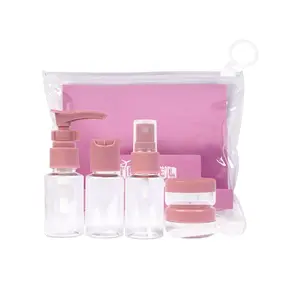 TRAVEL KIT BOTOL MINI 6 IN 1 - Botol dan Pot Cream Toiletries Kit Traveling Jar Spray