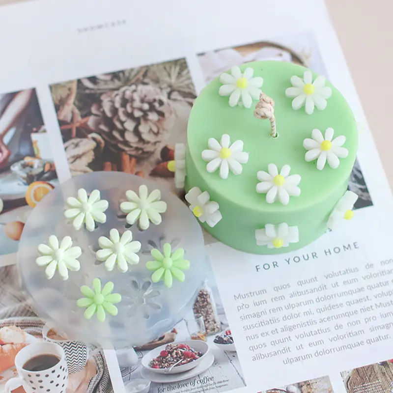 Sunflower silicone soap mold mini flower aromatherapy candle mold diy ecoration