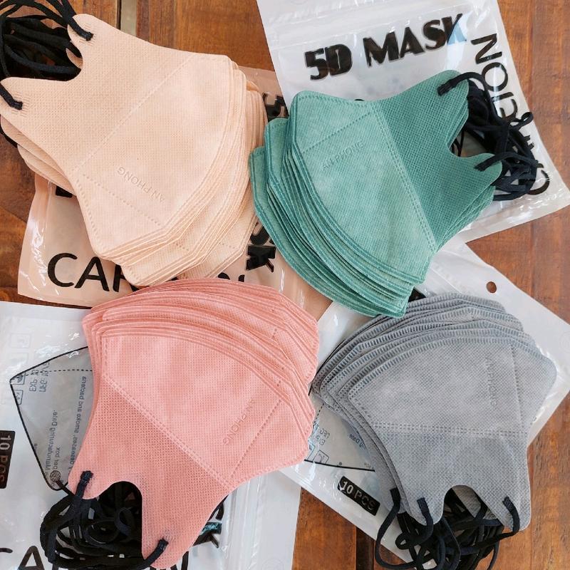 Set 100 Cái Khẩu Trang 5D Thái Lan Dây Đen Có 11 Màu Thái, Phụ Kiện, khẩu trang chống nắng, Accessories Voi Móc Khoá