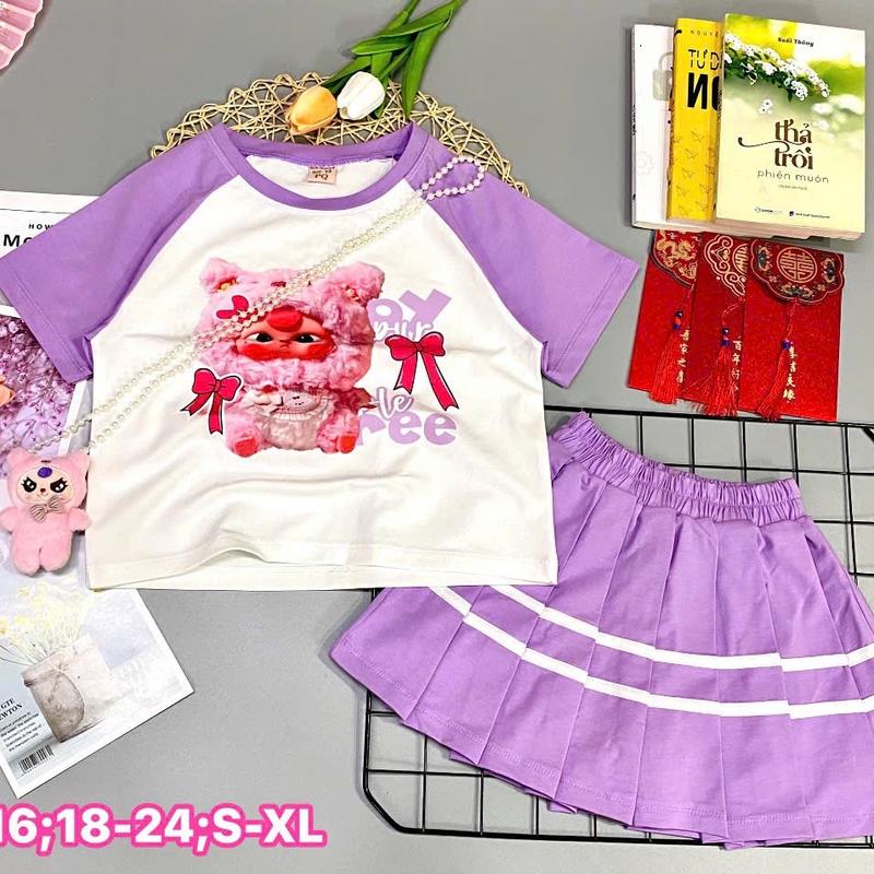 Bộ quần áo chân váy cho bé gái 8-18kg - Sandal, thiết kế chân váy, chất liệu tốt, nhiều màu sắc và kiểu dáng - Quai Hậu 1