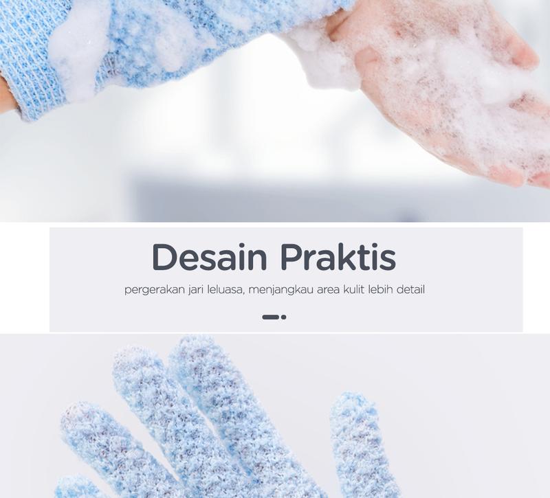 Product Introduction of Goto [COD] Truvic Bath Glove Sarung Tangan Mandi Penggosok Badan Penghilang Daki 16