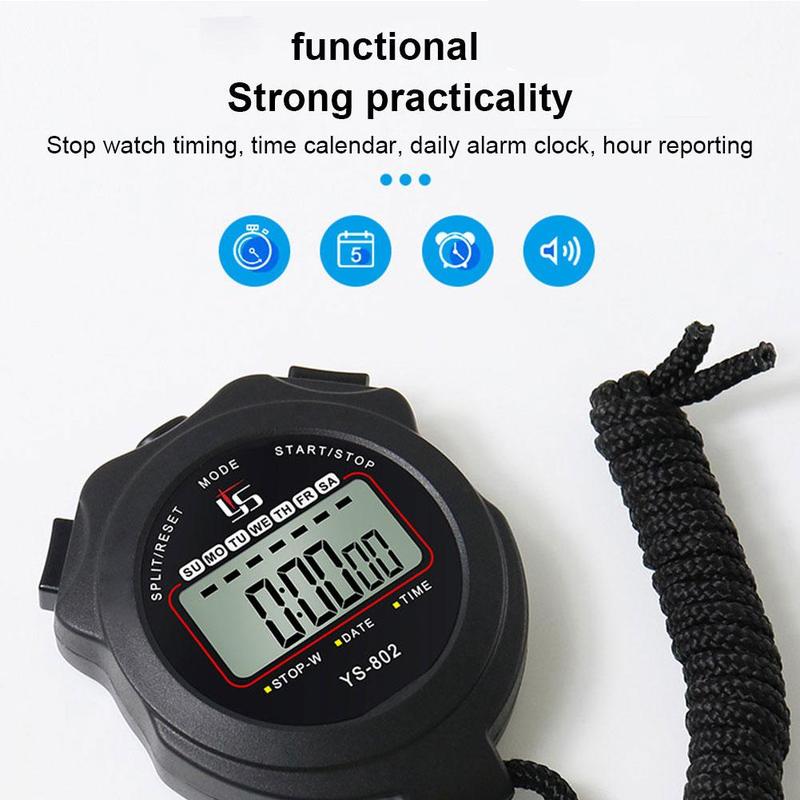 Product Introduction of Digital Stopwatch Sports Alarm Clock Running Timer And Code Referee Track Table Fitness W9E6 29