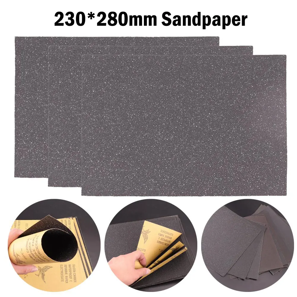 【In Stock】 230×280mm 9×11Inch Sandpaper Wet & Dry Sanding Waterproof Abrasive 60-2000#
