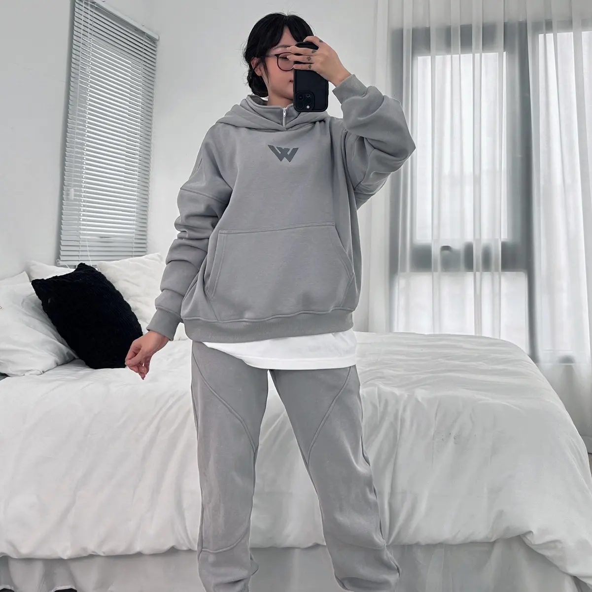 Set hoodie Nam Nữ - nỉ lông cáo cao cấp